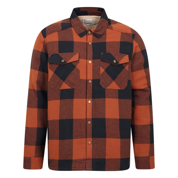 Mountain Warehouse Mens Pinn Flannel Borg Lined Shirt