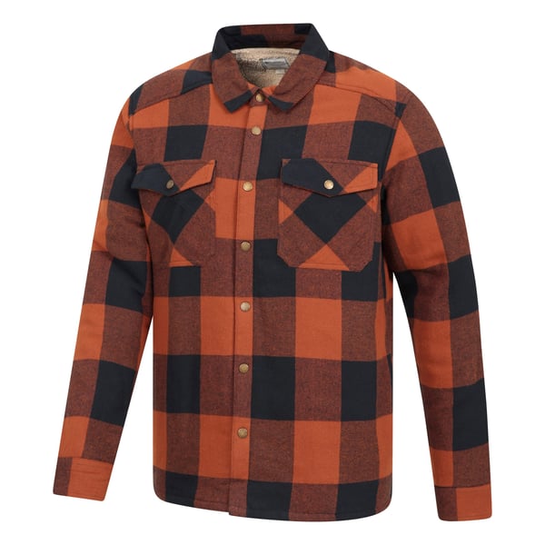 Mountain Warehouse Mens Pinn Flannel Borg Lined Shirt