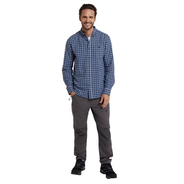 Mountain Warehouse Mens Driftwood Checked Organic Shirt