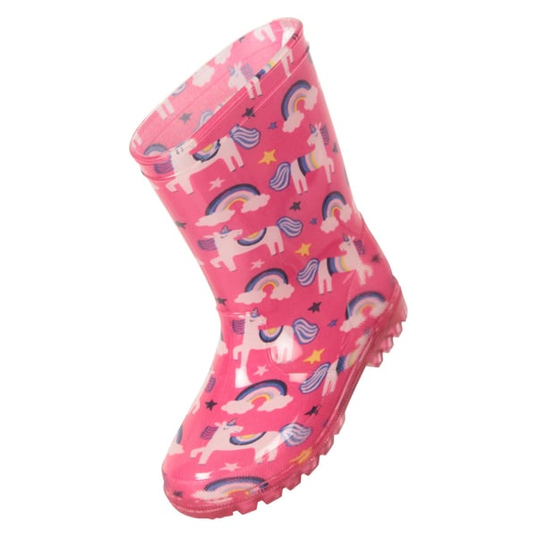 Mountain Warehouse Childrens/Kids Splash Unicorn And Rainbow Light Up Wellington Boots