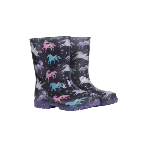 Mountain Warehouse Childrens/Kids Splash Unicorn And Rainbow Light Up Wellington Boots