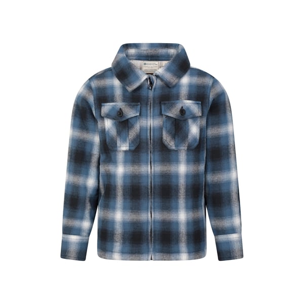 Mountain Warehouse Childrens/Kids Stream Checked Borg Lined Full Zip Shirt Jacket