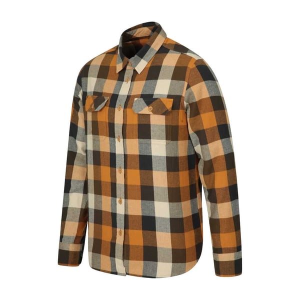 Mountain Warehouse Mens Trace Flannel Long-Sleeved Shirt