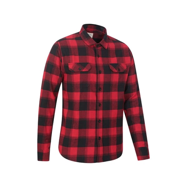 Mountain Warehouse Mens Trace Flannel Long-Sleeved Shirt