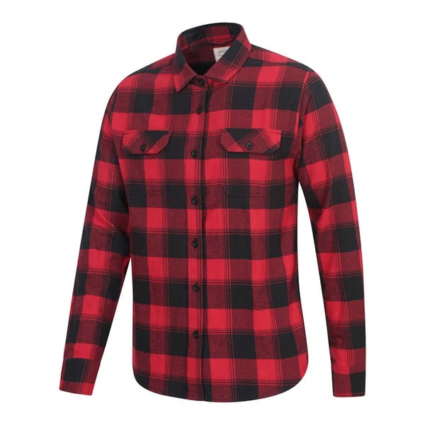 Mountain Warehouse Mens Trace Flannel Long-Sleeved Shirt