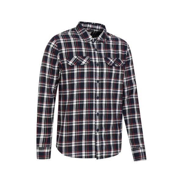 Mountain Warehouse Mens Trace Flannel Long-Sleeved Shirt