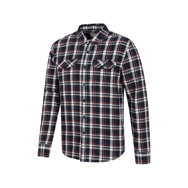 Mountain Warehouse Mens Trace Flannel Long-Sleeved Shirt