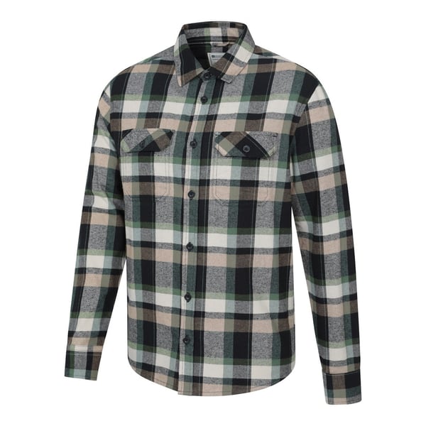 Mountain Warehouse Mens Trace Flannel Long-Sleeved Shirt