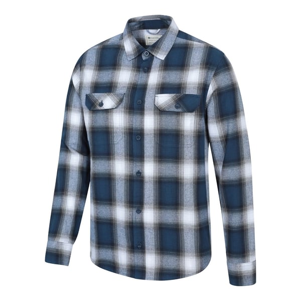Mountain Warehouse Mens Trace Flannel Long-Sleeved Shirt