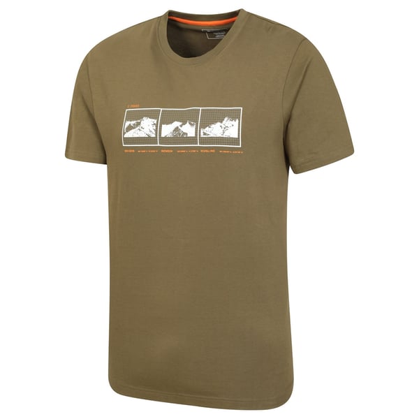 Mountain Warehouse Mens 3 Peaks Organic Cotton T-Shirt