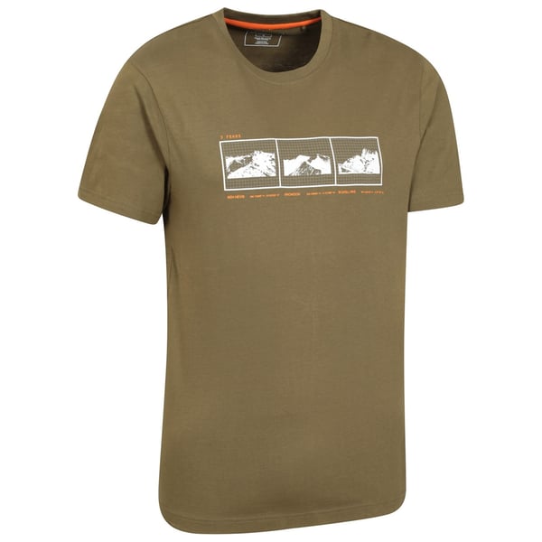 Mountain Warehouse Mens 3 Peaks Organic Cotton T-Shirt