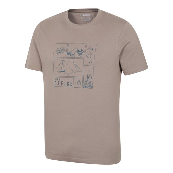 Mountain Warehouse Miesten Camping Sketch Luomu T-paita