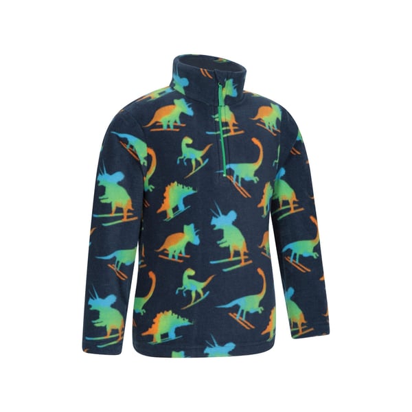 Mountain Warehouse Childrens/Kids Pursuit Dinosaur Skeleton Half Zip Fleece Top