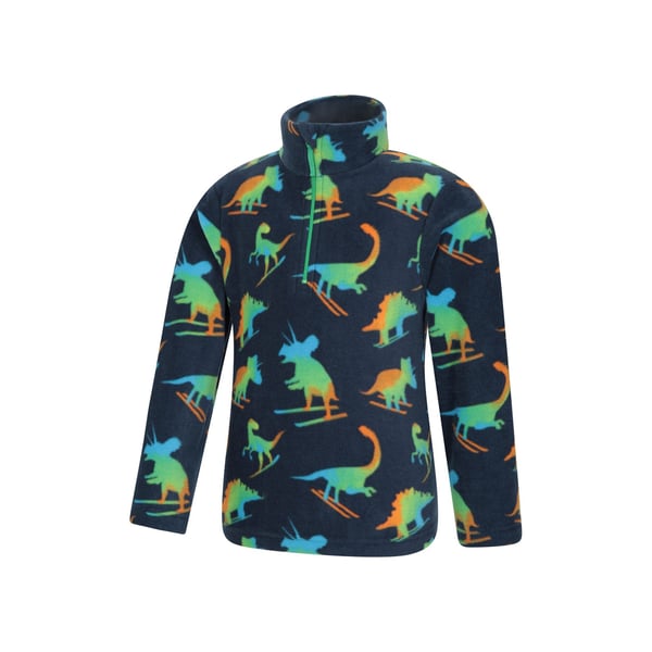 Mountain Warehouse Childrens/Kids Pursuit Dinosaur Skeleton Half Zip Fleece Top