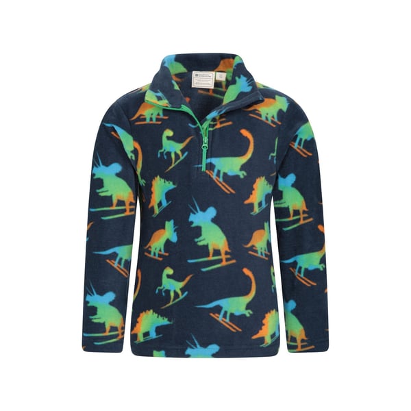 Mountain Warehouse Childrens/Kids Pursuit Dinosaur Skeleton Half Zip Fleece Top