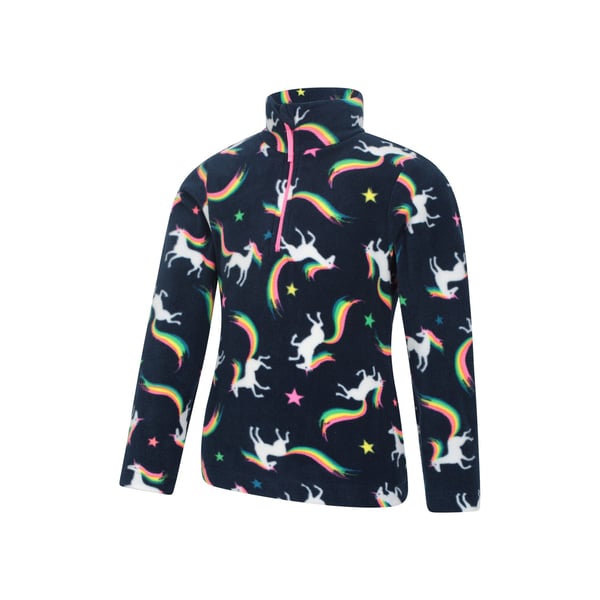 Mountain Warehouse Childrens/Kids Endeavour Unicorn Half Zip Fleece Top