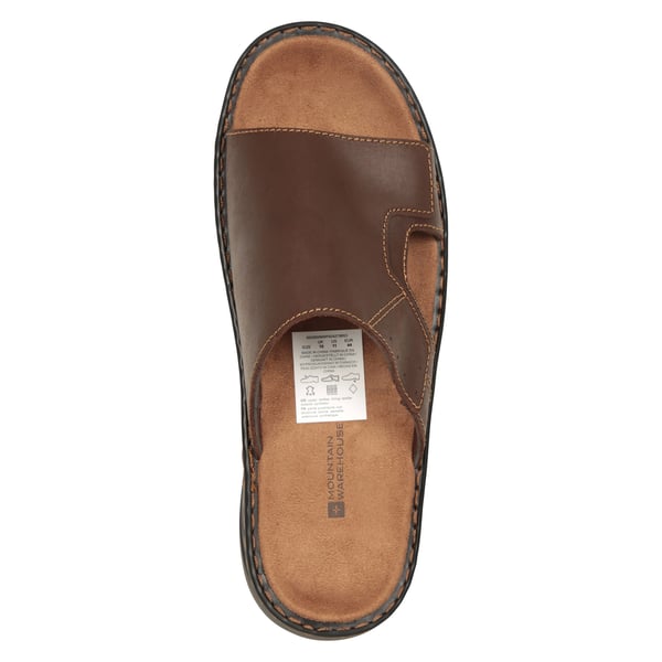 Mountain Warehouse Mens Comfort Leather Slip-on Sandals