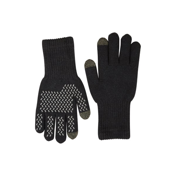 Mountain Warehouse Mens Gripped Waterproof Knitted Winter Gloves