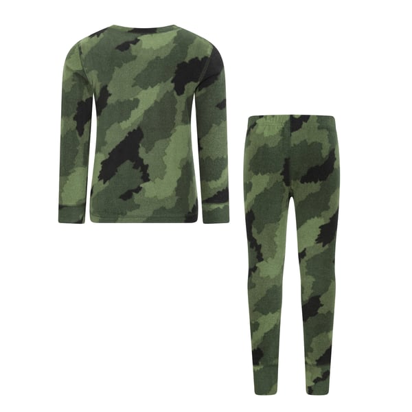 Mountain Warehouse Childrens/Kids Camo Polar Fleece Base Layer Set
