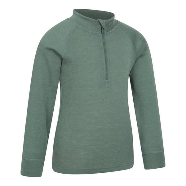 Mountain Warehouse Childrens/Kids Merino Blend Half Zip Base Layer Top
