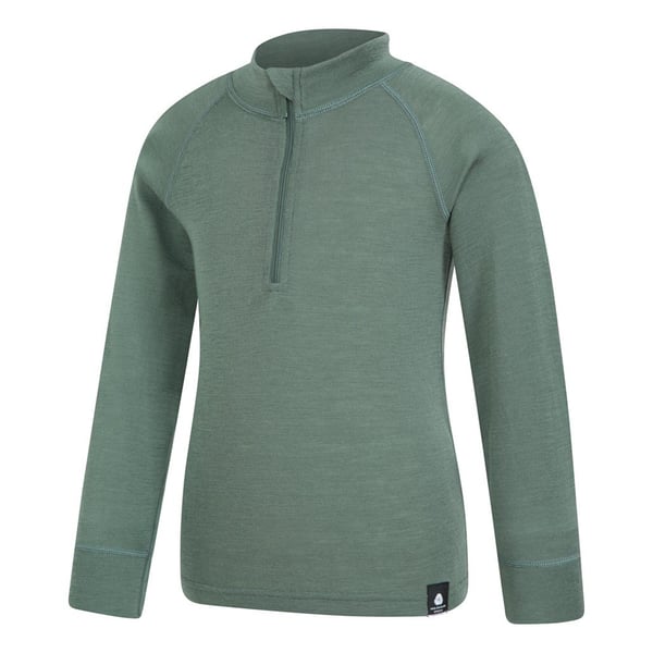 Mountain Warehouse Childrens/Kids Merino Blend Half Zip Base Layer Top