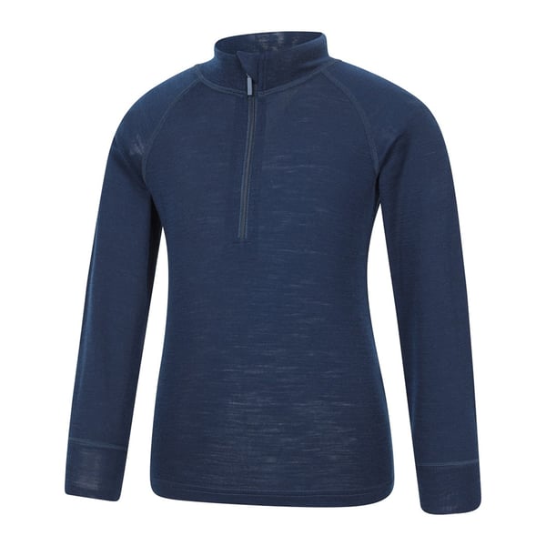 Mountain Warehouse Childrens/Kids Merino Blend Half Zip Base Layer Top