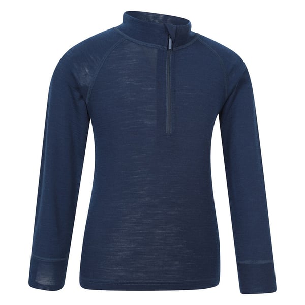 Mountain Warehouse Childrens/Kids Merino Blend Half Zip Base Layer Top