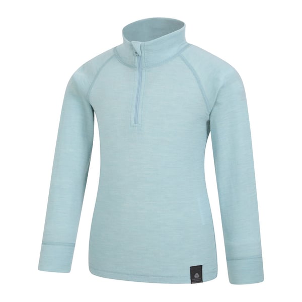 Mountain Warehouse Childrens/Kids Merino Blend Half Zip Base Layer Top