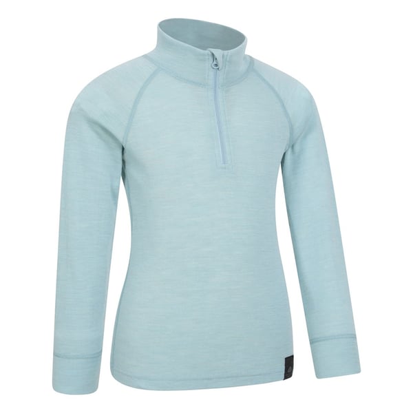 Mountain Warehouse Childrens/Kids Merino Blend Half Zip Base Layer Top