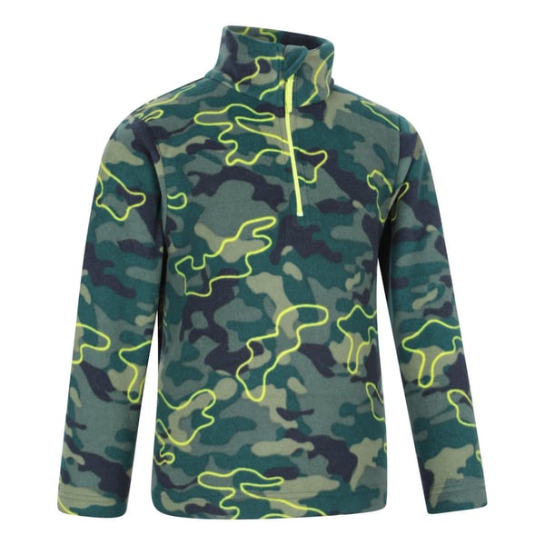 Mountain Warehouse Childrens/Kids Pursuit Camouflage Half Zip Fleece Top