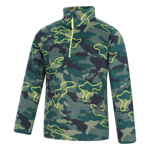 Mountain Warehouse Childrens/Kids Pursuit Camouflage Half Zip Fleece Top