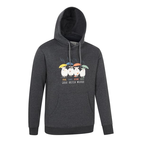 Mountain Warehouse Mens Great British Weather Overhead Hoodie