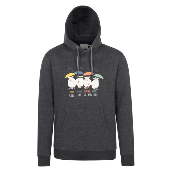 Mountain Warehouse Mens Great British Weather Overhead Hoodie