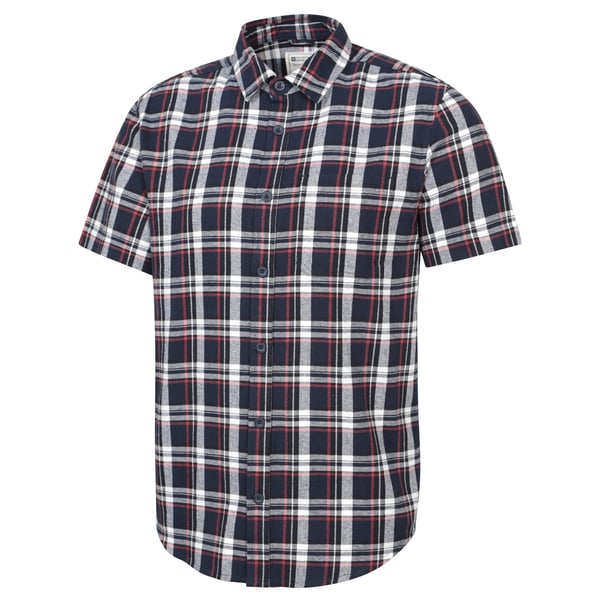 Mountain Warehouse Mens Trace Flannel Short-Sleeved Shirt