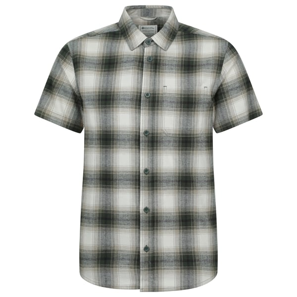 Mountain Warehouse Mens Trace Flannel Short-Sleeved Shirt
