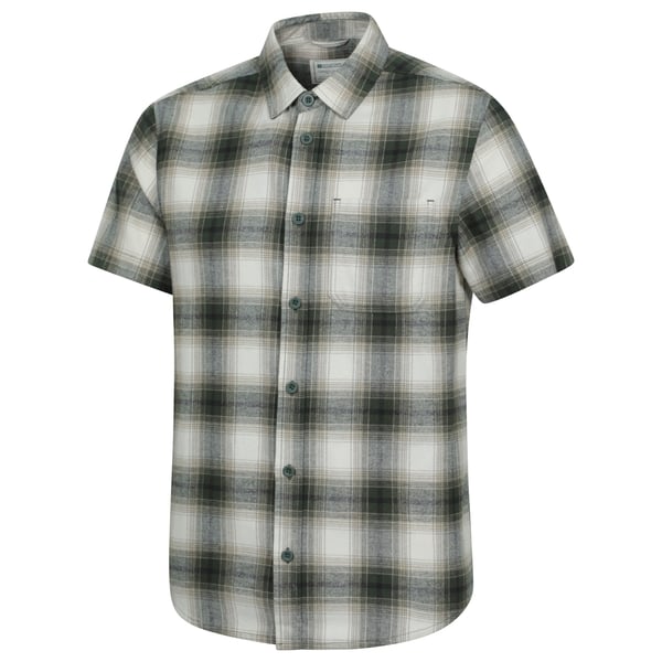 Mountain Warehouse Mens Trace Flannel Short-Sleeved Shirt