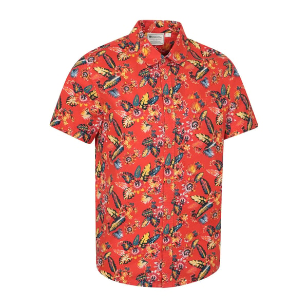 Mountain Warehouse Mens Tropical Leaves Short-Sleeved Shirt