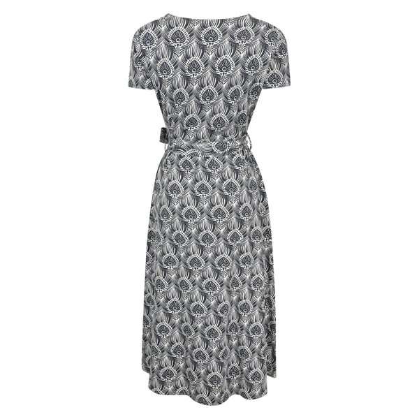 Mountain Warehouse Womens/Ladies Santorini Peacock Feather Midi Wrap Dress