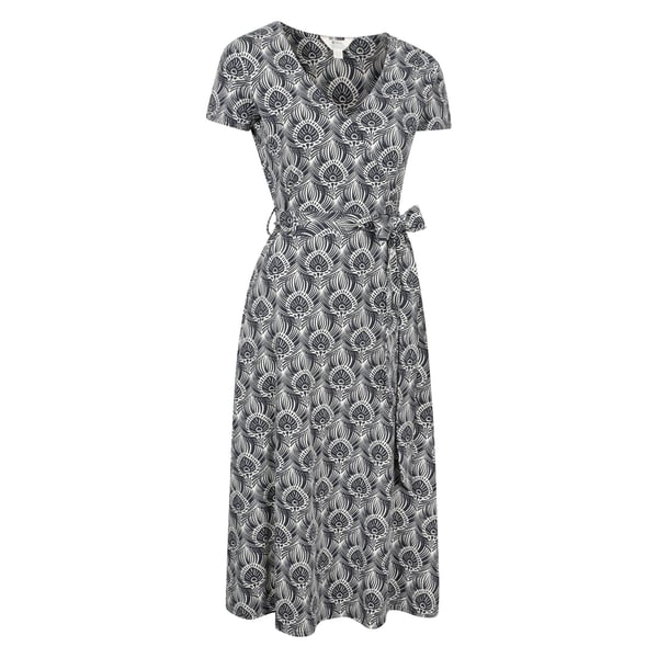 Mountain Warehouse Womens/Ladies Santorini Peacock Feather Midi Wrap Dress