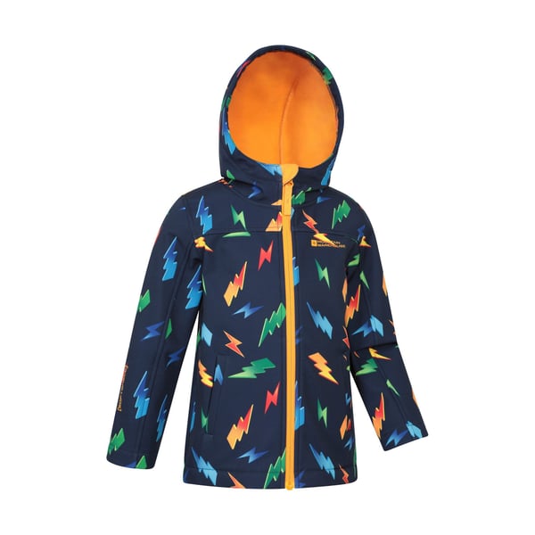 Mountain Warehouse Childrens/Kids Exodus Printed Water Resistant Soft Shell Jacket