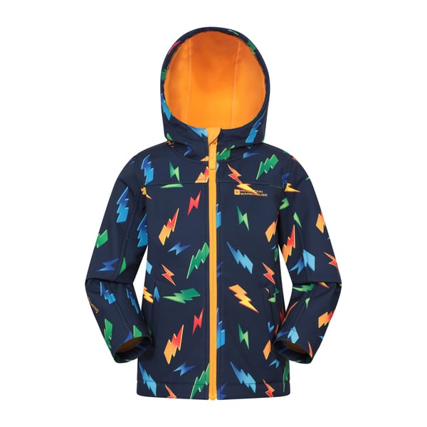Mountain Warehouse Childrens/Kids Exodus Printed Water Resistant Soft Shell Jacket