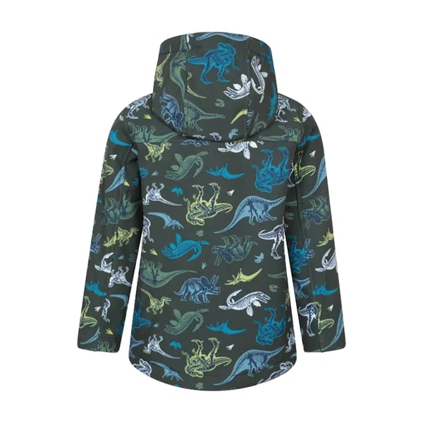 Mountain Warehouse Childrens/Kids Exodus Dinosaurs Water Resistant Soft Shell Jacket