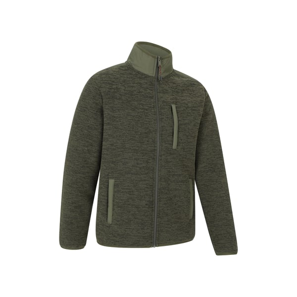 Mountain Warehouse Mens Hayfield Faux Fur Lined Full Zip Fleece Top
