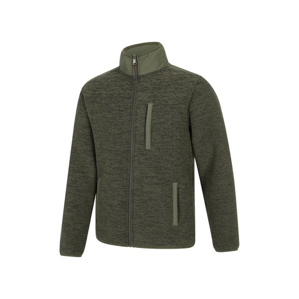 Mountain Warehouse Mens Hayfield Faux Fur Lined Full Zip Fleece Top