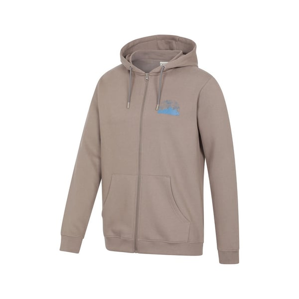 Mountain Warehouse Mens Graphic Textured Full Zip Hoodie