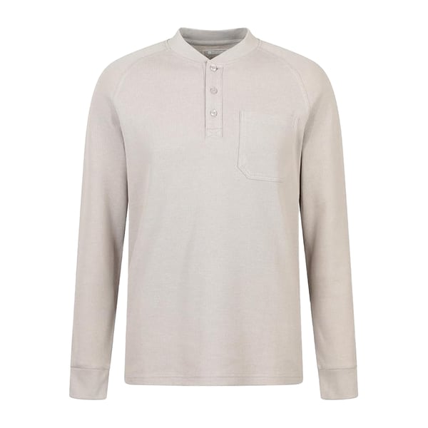 Mountain Warehouse Mens Selby Waffle Henley Long-Sleeved T-Shirt