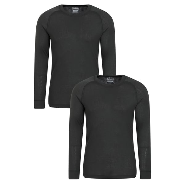 Mountain Warehouse Mens Talus Base Layer Top (Pack of 2) Mountain Warehouse Mens Talus Base Layer Top (Pack of 2)