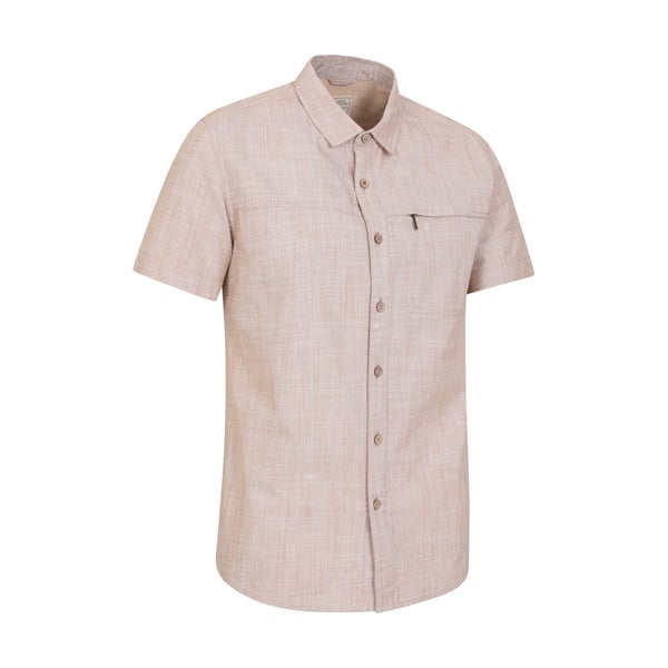 Mountain Warehouse Mens Coconut Slub Short-Sleeved Shirt