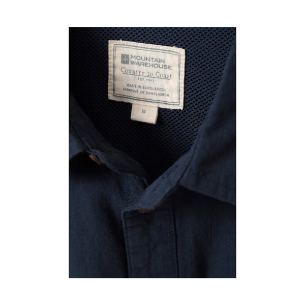 Mountain Warehouse Mens Coconut Slub Short-Sleeved Shirt
