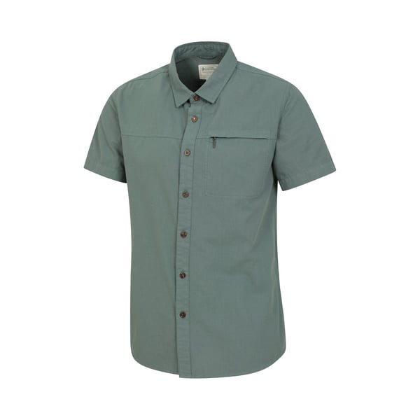 Mountain Warehouse Mens Coconut Slub Short-Sleeved Shirt